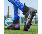 Football Boots Soccer Shoes Sneakers Boy Men Chuteira Futsal Professional Field Cleats -Black