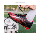 Men's Football Shoes Breathable Sport Professional Training Outdoor Ultralight Soccer Shoes -Black