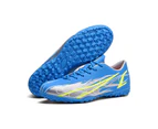 Professional Men Soccer Shoes Cleats Original Superfly Futsal Football Boots Sneakers -Blue
