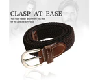 Braided Canvas Woven Elastic Stretch Belts for Men/Women/Junior brown