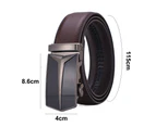 Men's Real Leather Ratchet Dress Casual Belt, Cut to Exact Fit, Elegant Gift 115cm