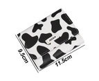 Girls Cute Cow Print Wallet Small Tri-folded Wallet Cash Pocket Card Holder ID Window Purse for Women black