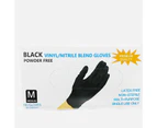 Black Vinyl Disposable Gloves Medium 100 Pack - Latex Free, Powder Free Medical Exam Gloves - Surgical, Home, Cleaning, and Food Gloves,S(100 pieces)
