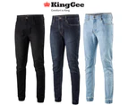 KingGee Mens Urban Coolmax Cuff Pant Comfy Jeans Denim Stretch Work Pants K13013 - Black