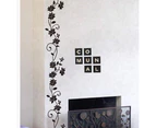 2 sets of mural stickers 105 * 30cm black grape flowers desgn PVC registered letter children's room living room desk living room decoration shop (type B)