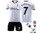 Kids Boys Football Kit Manchester United Home RED DEVIL Soccer Training Suit Shirt Shorts Socks Sportwear - RONALDO 7