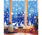 119 Reusable White Christmas Window Stickers, Christmas Decoration Electrostatic PVC Snowflake Christmas Tree Santa Claus Window Sticker Interior Christmas