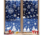 119 Reusable White Christmas Window Stickers, Christmas Decoration Electrostatic PVC Snowflake Christmas Tree Santa Claus Window Sticker Interior Christmas