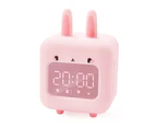 Cartoon Naughty Rabbit Musical Alarm Clock pink