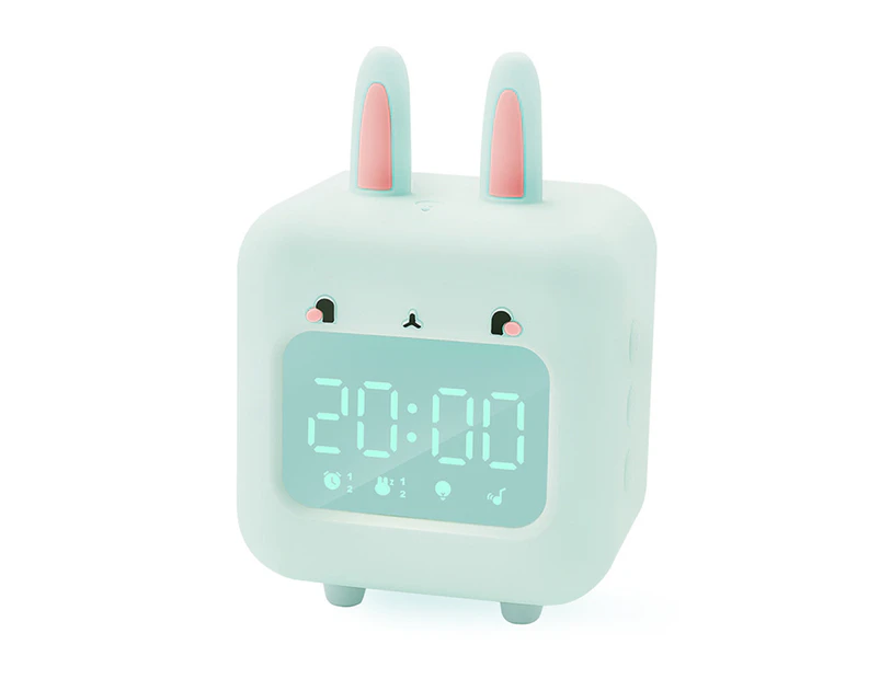 Cartoon Naughty Rabbit Musical Alarm Clock green