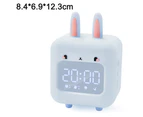 Cartoon Naughty Rabbit Musical Alarm Clock blue