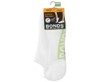 Bonds Kids' Cushioned No Show Sock 3-Pack - White/Green/Blue/Purple