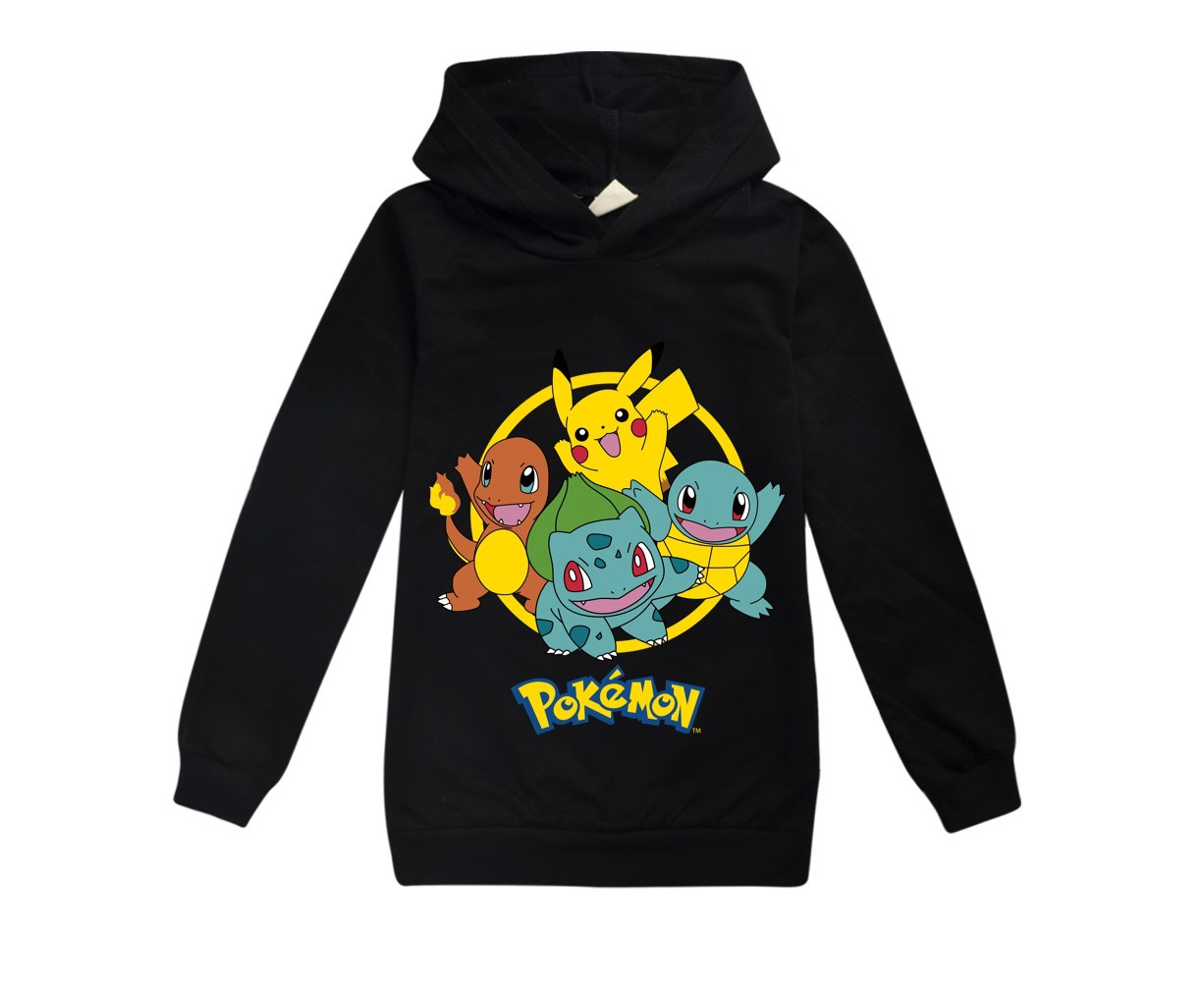 Kids Pokemon Pikachu Casual Hoodie Sports Long Sleeve Sweatshirt