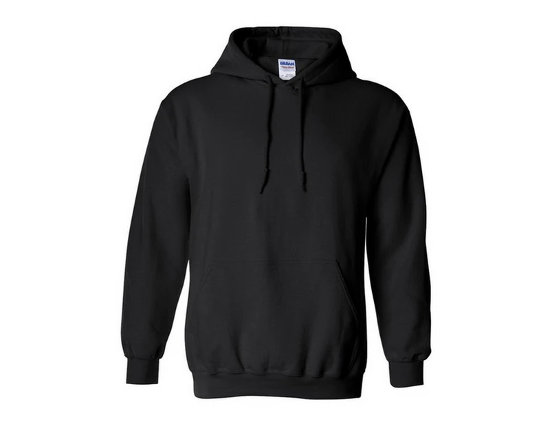 Gildan Heavy Blend Adult Unisex Hooded Sweatshirt / Hoodie (Black) - BC468