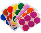 Round 2" inch Sticker 50mm dot Labels - Colored Circle Stickers Permanent Adhesive in 16 Colors，16pack