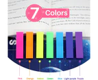 Sticky Notes Flags, 7 Color Index Tabs Index Flag Bright Colors Page Index Stickers Translucent Page Makers