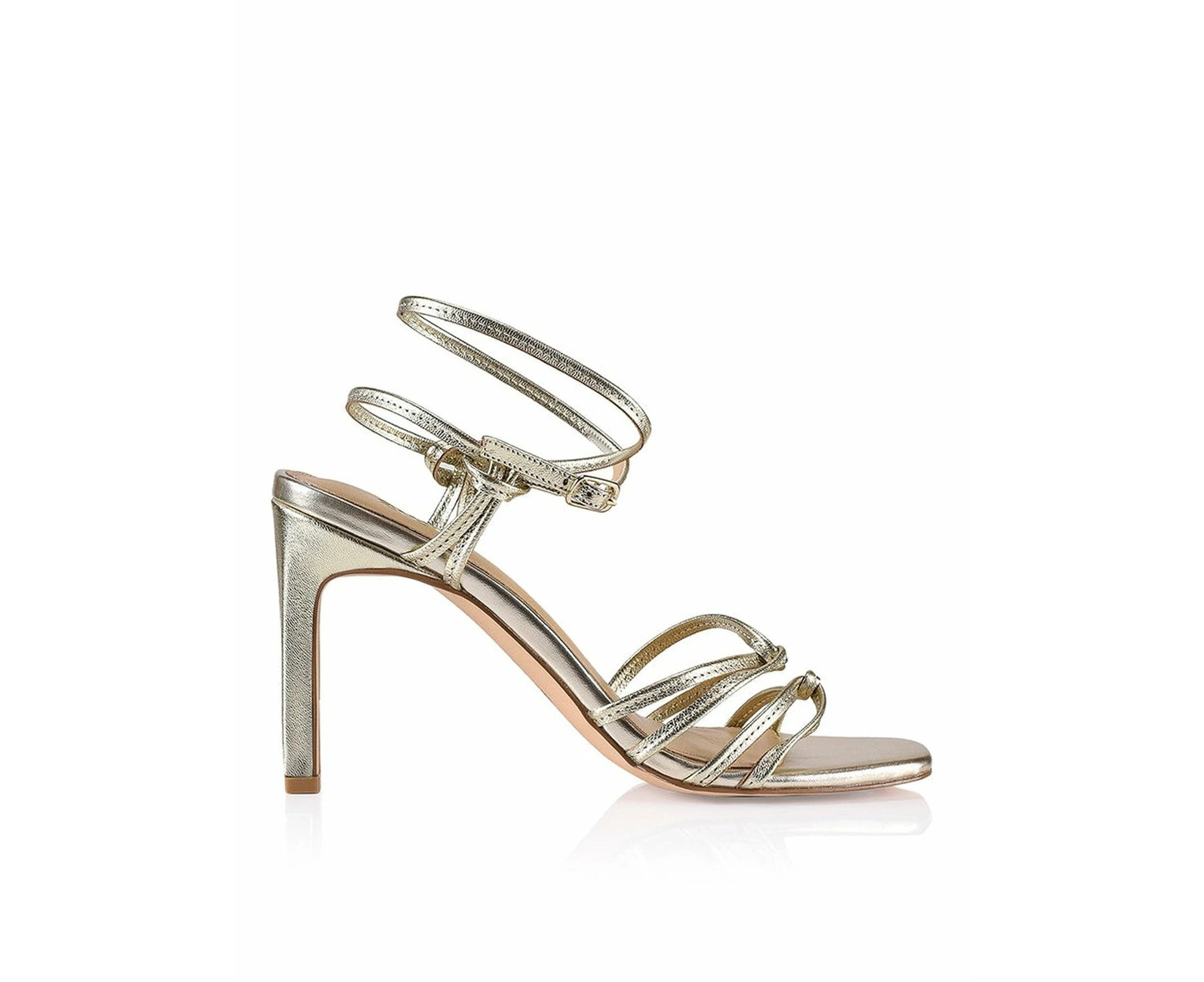 Kalista Block Heel Sandals - Soft Gold Leather