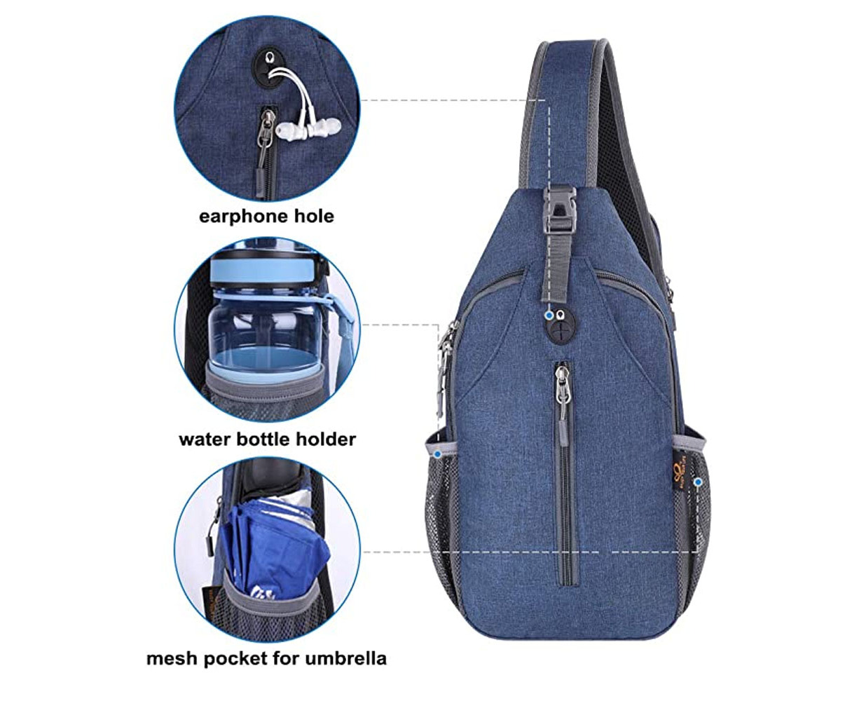 1 Pcs Sling Backpack, Multipurpose Crossbody Shoulder Bag Travel