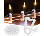 50 Pcs Christmas Outdoor Lights Hook Clips Use for String Lights Patio Roof