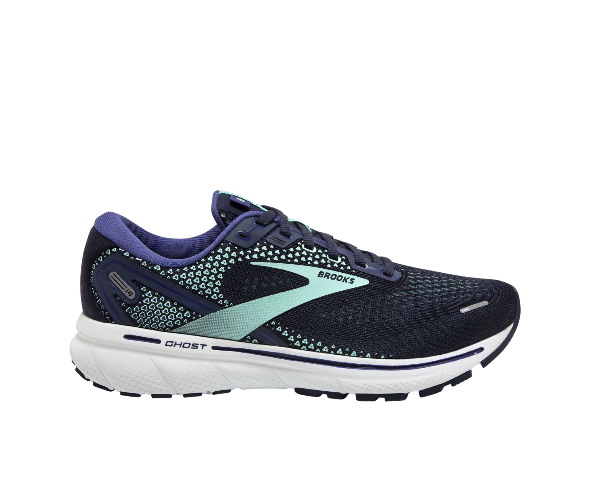 Brooks Women's Ghost 14 Sneakers Athletic Shoes Road Runners - Navy/Green