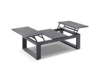 Outdoor Santorini Package D In Charcoal With Denim Grey Cushions - Charcoal with Denim Grey - Outdoor Aluminium Lounges