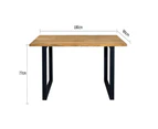 Santai 1.8m Outdoor Teak Timber and Aluminium Dining Table - Outdoor Teak Tables -