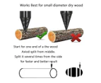 Firewood Log Splitter, 3pcs Drill Bit Removable Cones Kindling Wood Splitting logs bits Heavy Duty Electric Drills Screw Cone Driver Hex + Square + Round 3