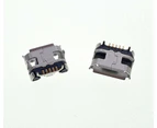 2* Micro USB Socket Port 5-Pin Female Plug Replacement Part With Horn Fixing Pins For Tablet Mobile SMD Repair #E