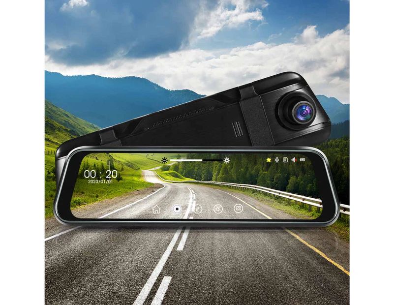 Manan Dash Camera 1080P Front and Rear Touch Car DVR Recorder Night Vision 10"