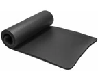 10mm NBR Yoga Mat Thick Pad Nonslip Exercise Fitness Pilate Gym Durable Black