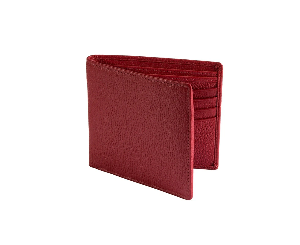 Dents RFID Pebble Grain Billfold Wallet - Berry