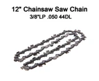 12'' Metal Chainsaw Saw Chain Blade 3/8''for LP .050 Gauge 44DL Pole Cut Wood Qu