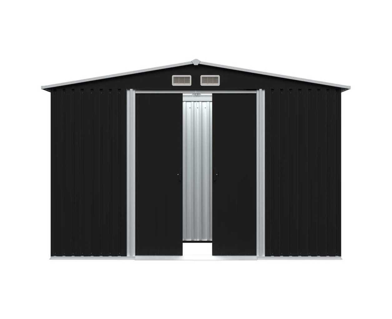 Metal Garden Shed Furniture Tool Equipment Shelter Storage House Sliding Door