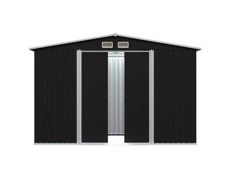 Metal Garden Shed Furniture Tool Equipment Shelter Storage House Sliding Door