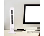 Home Office Mini Electric USB Bladeless 2 Speed Desktop Air Cooling Tower Fan - Black