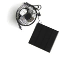 4 Inch Cooling Ventilation Fan USB Solar Powered Panel for Home Outdoor Fishing