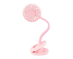 Portable Handheld USB Charging Clip on Aromatherapy Home Office Cooling Mini Fan - Pink