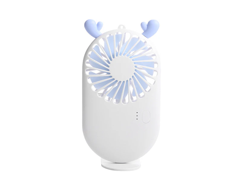 Portable Mini Handheld USB Rechargeable Mute Cooling Fan Office Travel Cooler - White