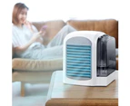 Portable Mini Air Conditioner USB Mute Office Home Cooling Fan Cooler Humidifier - Blue
