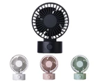 Mini Portable Quiet USB Desk Fan Home Office Electric Oscillating Table Cooler - White
