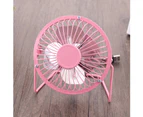 4 inch Portable USB Charged Metal Mute Table Cooling Fan Home Office Air Cooler - Blue
