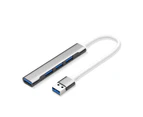 USB Hub 4 in 1 Multifunctional High Speed Driver-free Fast Heat Dissipation File Transfer Portable Type-C USB 3.0 Docking Station Multi Splitter Adapter - Grey