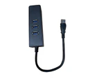 Gigabit Ethernet Converter Multi-ports 3 USB 1000M Plug And Play USB3.0 to RJ45 Laptop LAN Network Hub Adapter for Windows for MAC OS X for Linux - Black