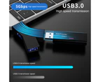 USB HUB Y-shaped Multi-port Expansion Plug And Play Driver-free 5Gbps Data Transfer Three Ports Wireless 3 in 1 USB 3.0 HUB Adapter Computer Accessories - Black
