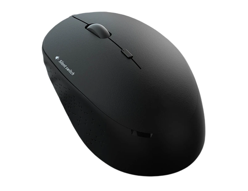 Optical Mouse Faster Charging Comfortable Grip Three-gear DPI Rechargeable Low-Noise Quick Response Ergonomic 2.4G Wireless Silent Mouse - Black