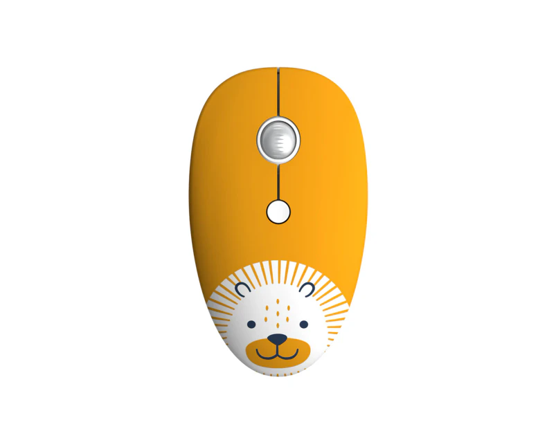 Computer Mouse Wireless Cartoon Ergonomic DPI Adjustable Mute Computer Accessories Battery Operated Dual Modes 2.4GHz/Bluetooth-compatible Optical - Orange