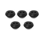 5Pcs Brush Cutter Grass Trimmer Fuel Oil Pipe Hose Washer Grommet With 2 Holes - Black