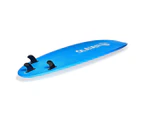 DECATHLON OLAIAN Kid's Foam Longboard Surfboard 7' + Leash & 3 Fins - 100