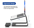 Aluminum Laptop Stand, Ergonomic Detachable Computer Stand, Riser Holder Notebook Stand Compatible with Air, Pro, Dell, HP, Lenovo More 10-15.6" Laptops