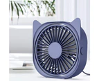 360 Rotation Usb Fan Mini Silent Cooling Fan For Desktop Personal Portable Cooling Fans-Blue